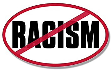 NO RACISM OVAL STICKER