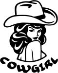 Sexy Cowgirl Die Cut Vinyl Decal