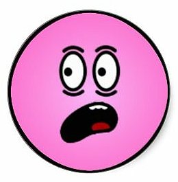 smile pink surprised happy face sticker