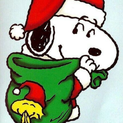 Snoopy Christmas Sticker santa with woody