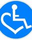 3E LOVE blue circular sticker