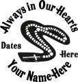 Always in Our Hearts Rosary Sticker