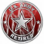 ARMY RETIRED lightning red