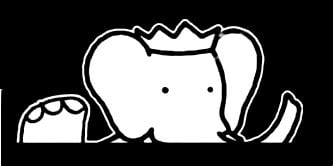 Babar Cartoon Elephant Wave Sticker Decal