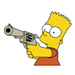 bart-simpson-GUN Sticker