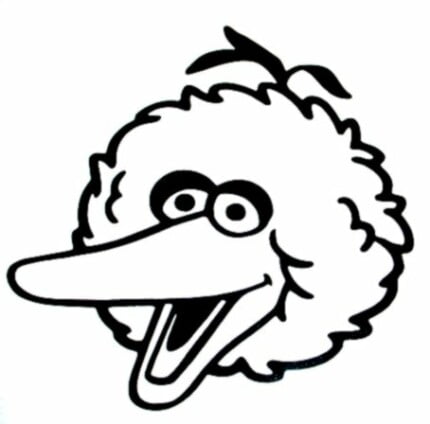 Big Bird Head Sticker