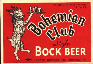 Bohemian Club Bock Beer