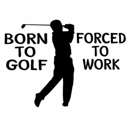 born to golf decal