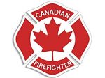 Canadian Firefighter MAPLE LEAF CROSS STICKER