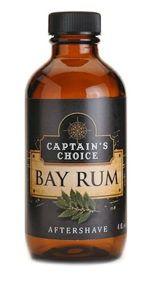 Captains Choice BAY RUM Bottle Shaped Sticker