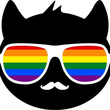 Cool Cat Love Peace LGBTQ Sticker