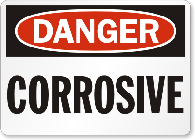Corrosive Danger Sign