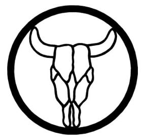 Cow Skull 1 Circle Sticker