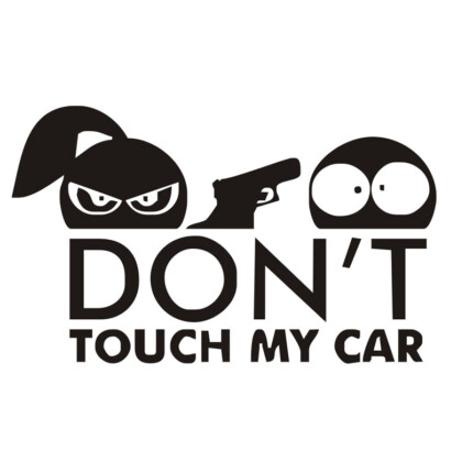 dont touch my car gun decal