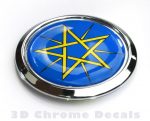 Ethiopia Decal Flag Crest Car Chrome Emblem Bumper Sticker 3D