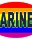 FLAG GAY OVAL MARINES DECAL