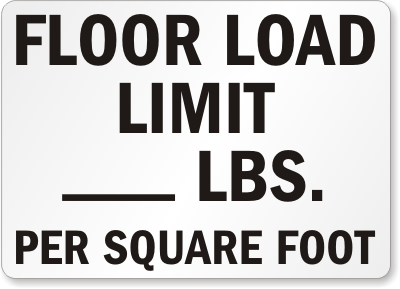 Floor Load Limit Capacity Sign 3