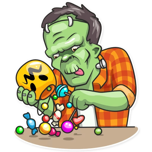 franky the monster_cartoon sticker 20