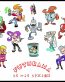 Futurama Characters Stylized Rectangular Sticker