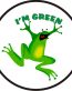 Go Green Circular Frog Decal