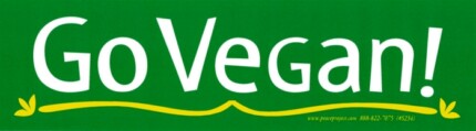 go vegan green sticker