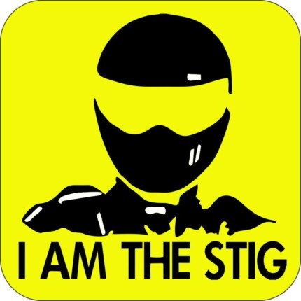 i am the stig funny color sticker