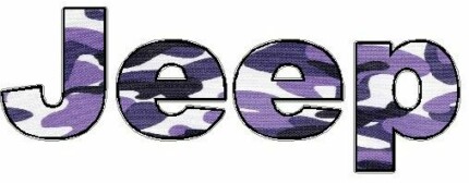 JEEP Decal Purple Camo Fill Decal