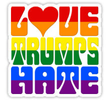 LGBT LOVE TRUMPS HATE STICKER
