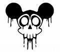 MICKEY PUNNISHER DIE CUT FUNNY DECAL