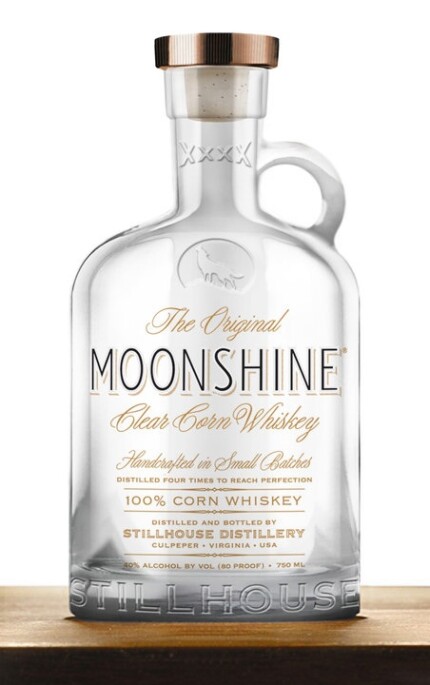 moonshine stillhouse bottle shaped sticker