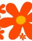 MYSTERY machine vinyl car FLOWER stickers orange