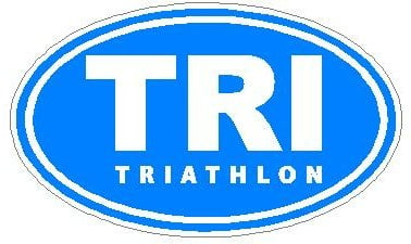 Oval Running Decals TRI Triathlon Sticker O