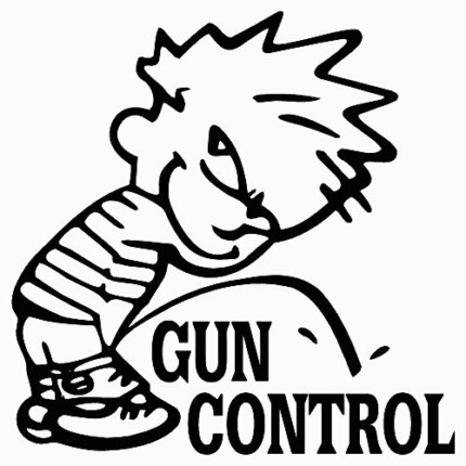 Pee On Gun Control Deicut Decal