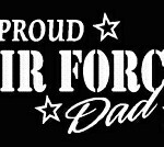 PROUD Military Stickers AIR FORCE DAD