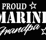 PROUD Military Stickers MARINE GRANDPA