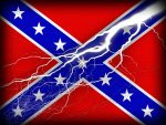 rebel flag with lightning bolt sticker