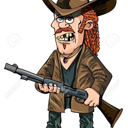 redneck-with-a-rifle-CARTOON STICKER