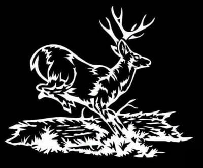 Running Deer Hunting Vinyl Decal