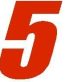 One Digit - One Color Race Number Kit