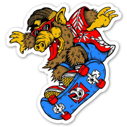 SKATER ALF STICKER