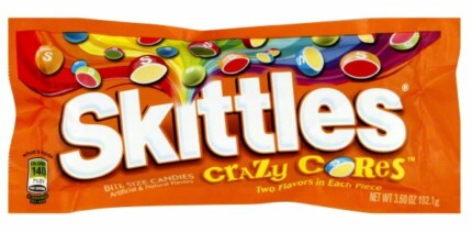 Skitles Crazy Cores package shaped sticker