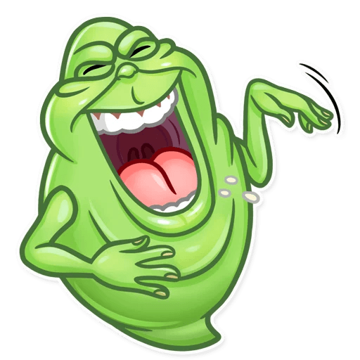 slimer ghost busters funny sticker 1