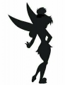 tink fairy silhouette sticker