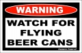 Watch-For-Flying-Beer-Cans-Funny-Warning-Redneck Sticker