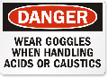 Wear Goggle Danger Sign