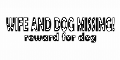 wife and dog missing die cut guy decal