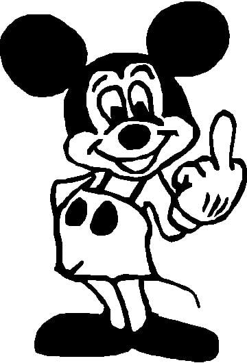 mickey mouse finger attitude