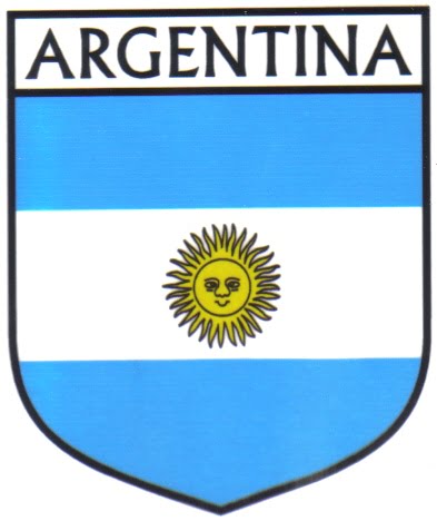 Argentina Flag Crest Decal Sticker