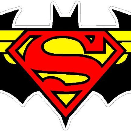 batman superman wonder woman trinity logo sticker