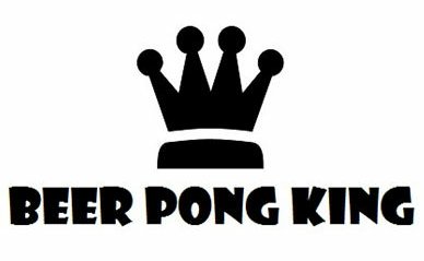 Beer Pong King Diecut Decal